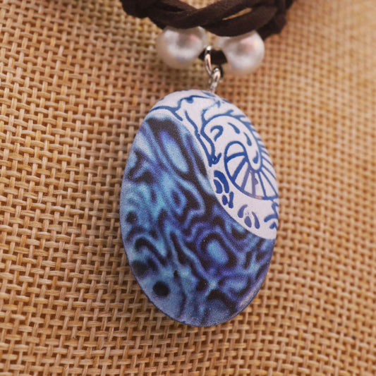 Cross-Border Hot Retro Simple Necklace Moana Princess Moana Second Generation Geometric Hollow Knot Necklace